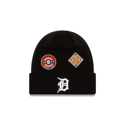 Detroit Tigers Gorra | New Era MLB World Series Patch Cuff Knit Beanie Mexico - Azules